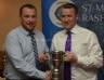 Karol Doherty presents Paul Hasson with the Dan Doherty Cup for Club Person of the Year.